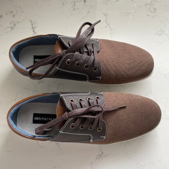 Bruno Marc Rivera Lo Cut Lace Up Casual Oxford Inspired Sneaker Shoes Brown Sz 8 - Picture 8 of 13